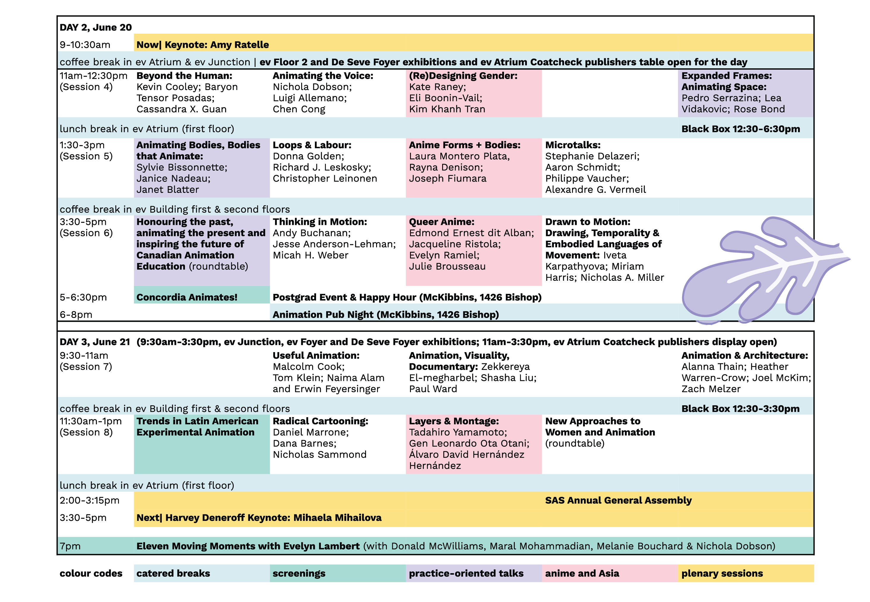 SAS schedule day 2 and 3